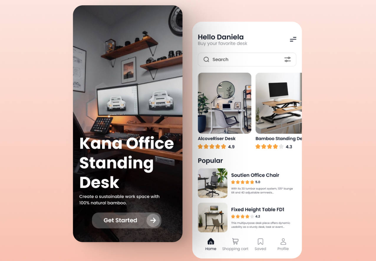 A design implementation of Office Furniture Store app