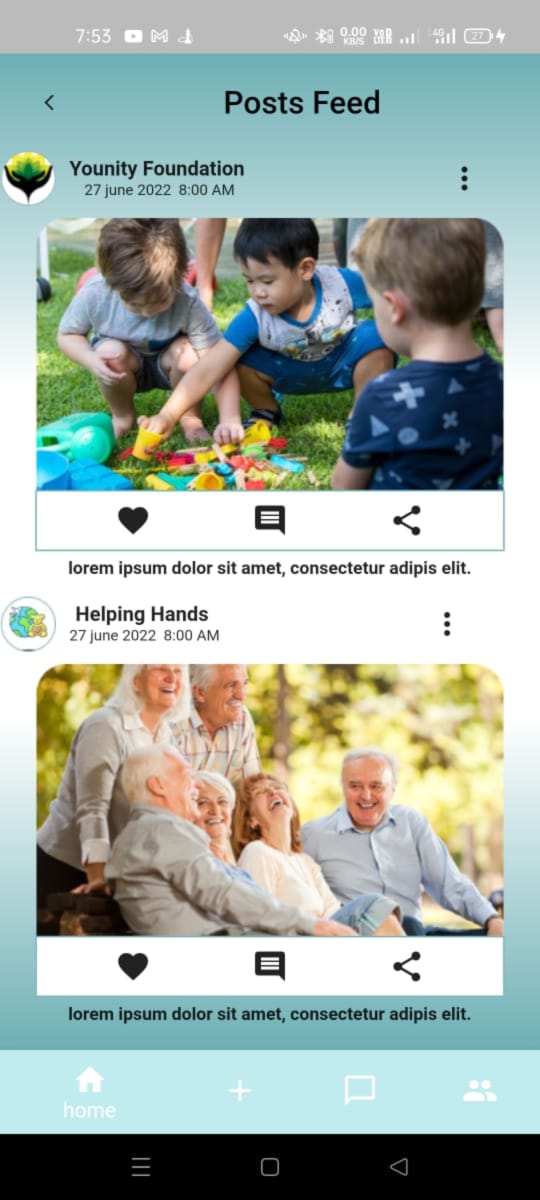 A flutter App made for the help purpose of old age home people and orphanage children