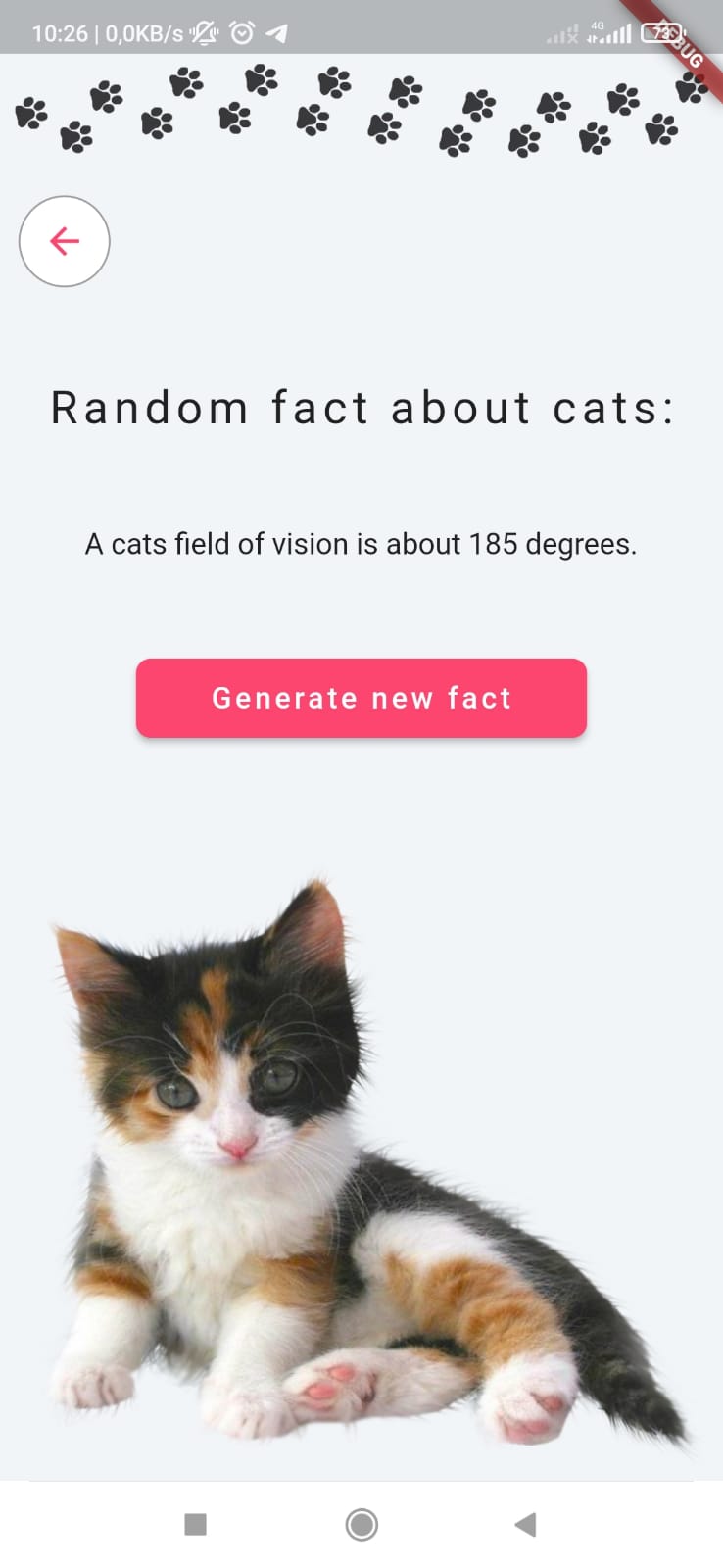 Random Cat Facts App built with Flutter