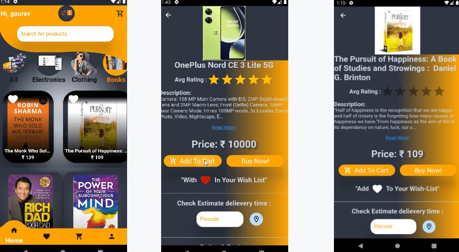 User App for Quick Shop built in flutter