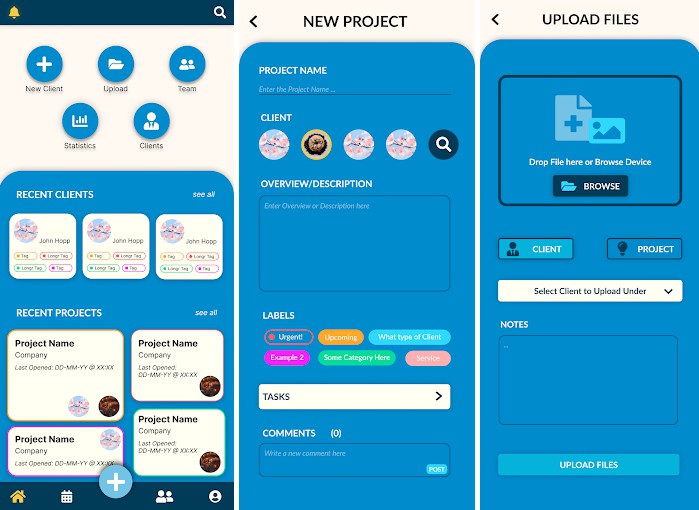 An app designed to help freelancers and business owners effectively manage their projects