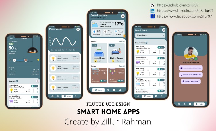 Smart Home App built with Flutter