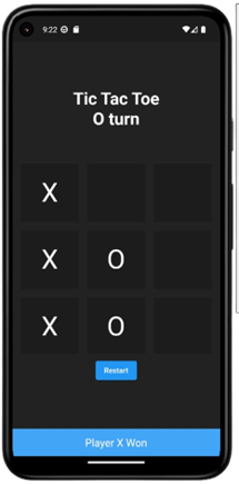 A simple Tic Tac Toe game made in Flutter