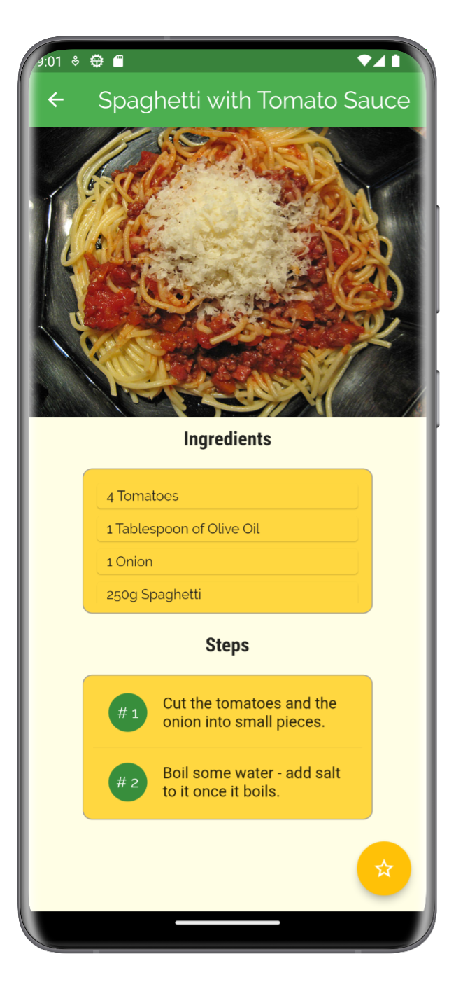 A Food Recipe Application build with Flutter and Dart