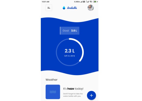 A Flutter App powered by Firebase to keep track your daily water intake
