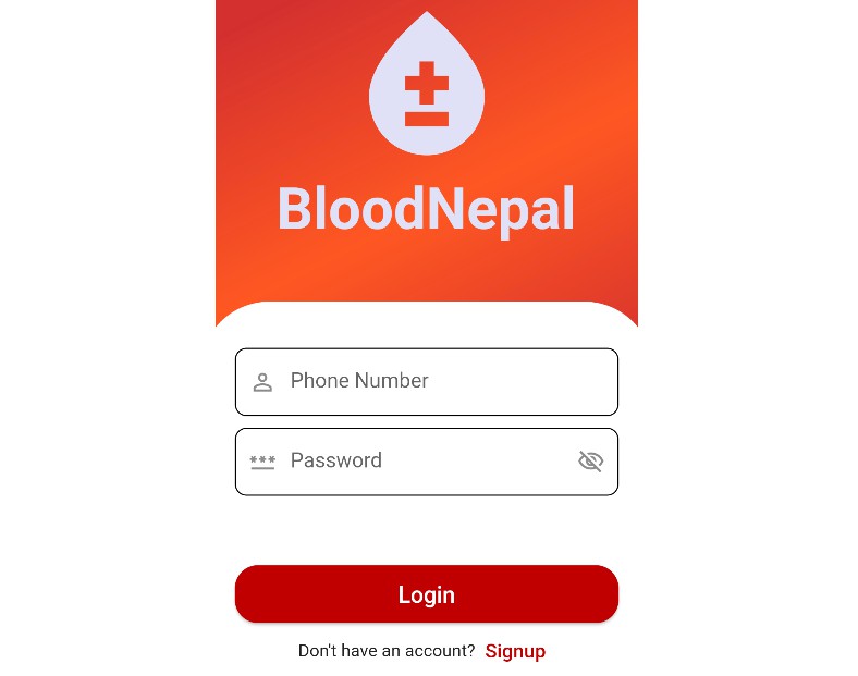 A Blood Donation app with Flutter