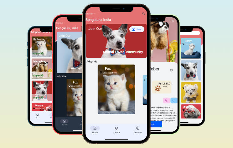 A pet adoption app built with Flutter that allows users to browse and adopt pets