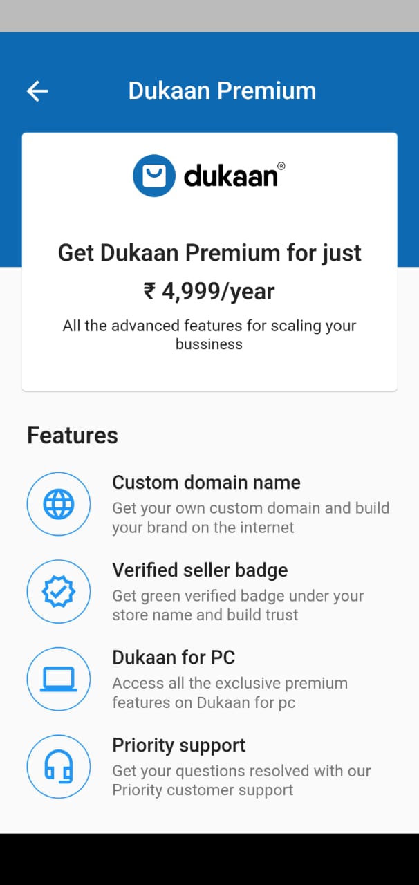 Dukaan App Clone built using Flutter