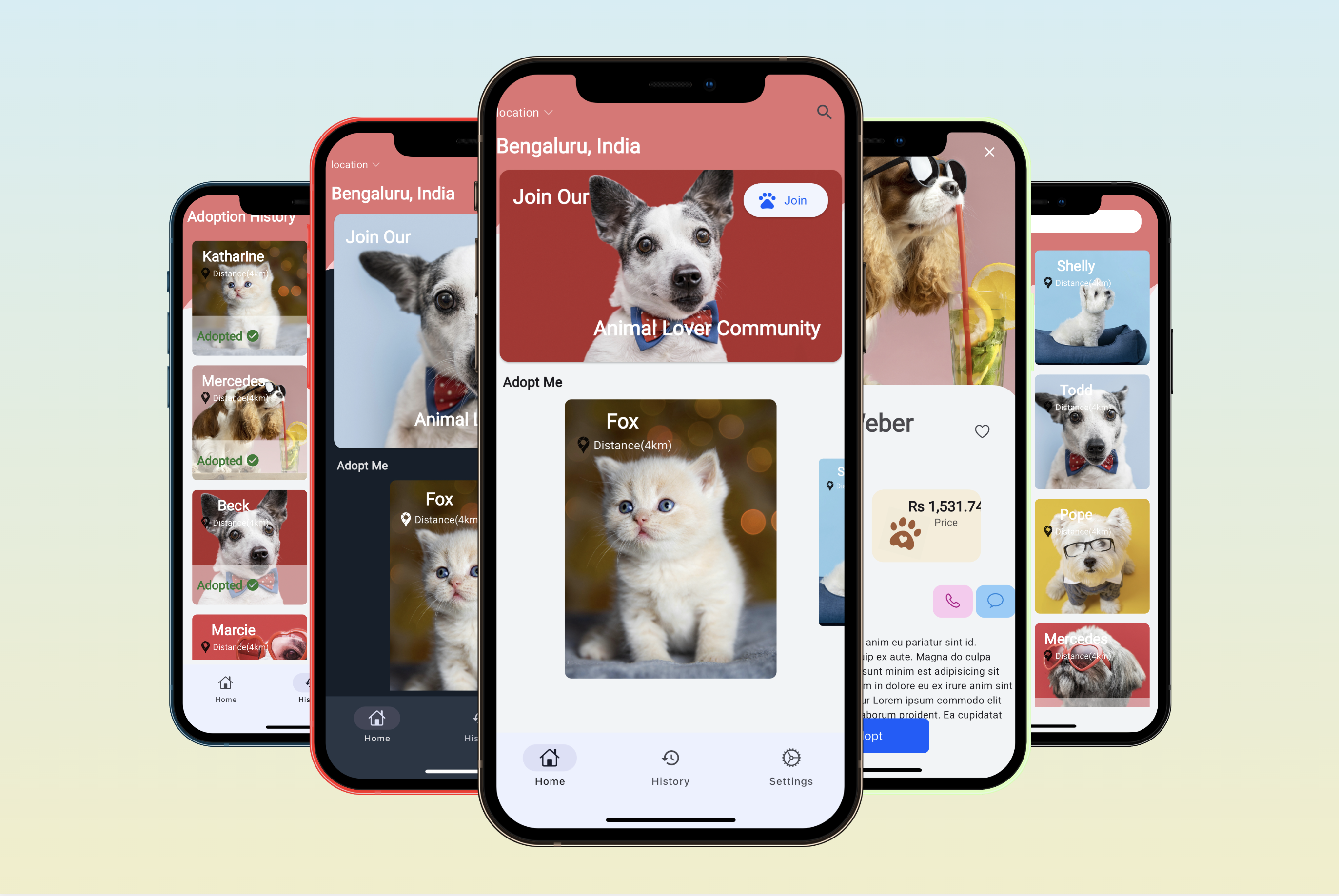 A pet adoption app built with Flutter that allows users to browse and adopt pets