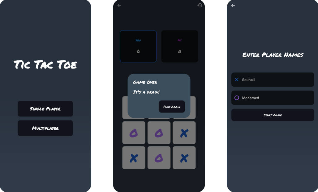 The famous Tic Tac Toe game built using Flutter