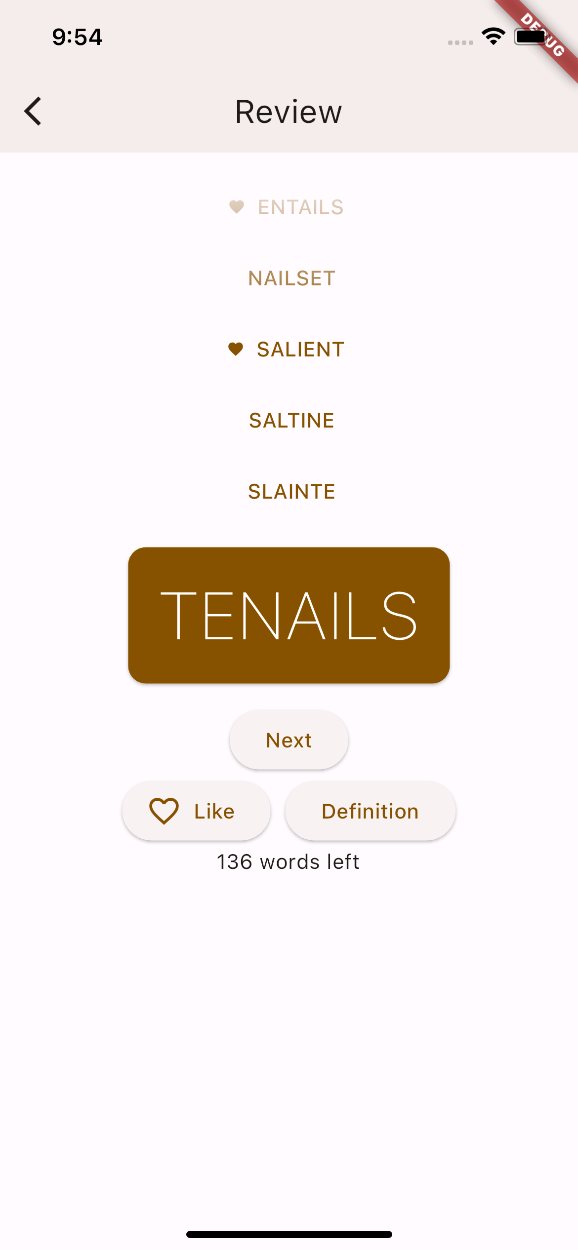 An app that aids competitive Scrabble players to search, learn and review word lists