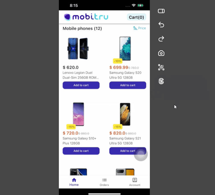 Mobitru App built with Flutter