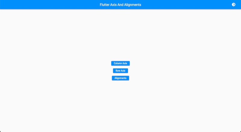 Flutter Column and Row Widget cross axis and main axis understanding using this web app