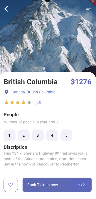 An traveling app which will suggest you vacation spots with price and review