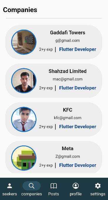 A Flutter application designed to bridge the gap between jobseekers and companies