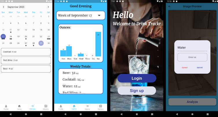 A drink tracking app designed to help you monitor and manage your beverage consumption effortlessly