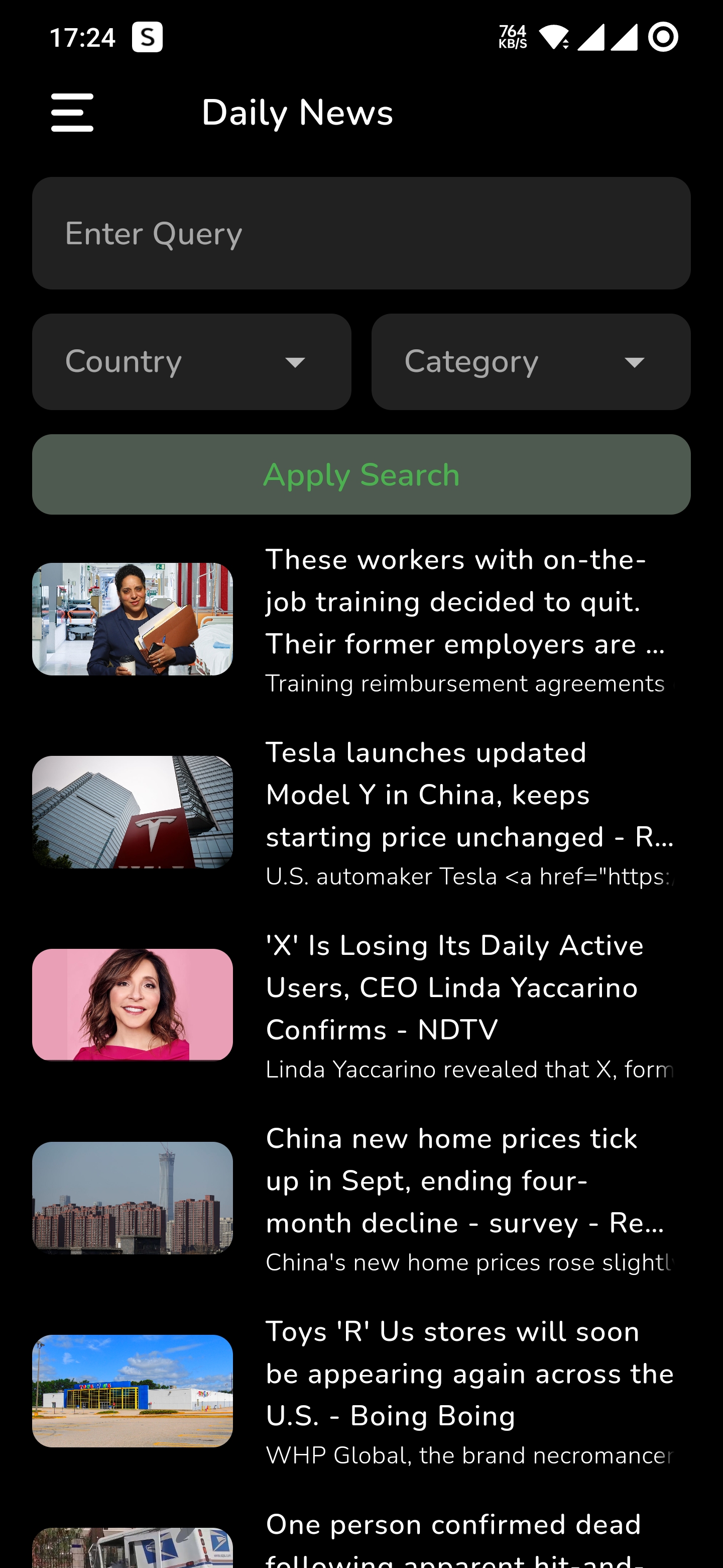 A Flutter app showcasing daily news articles