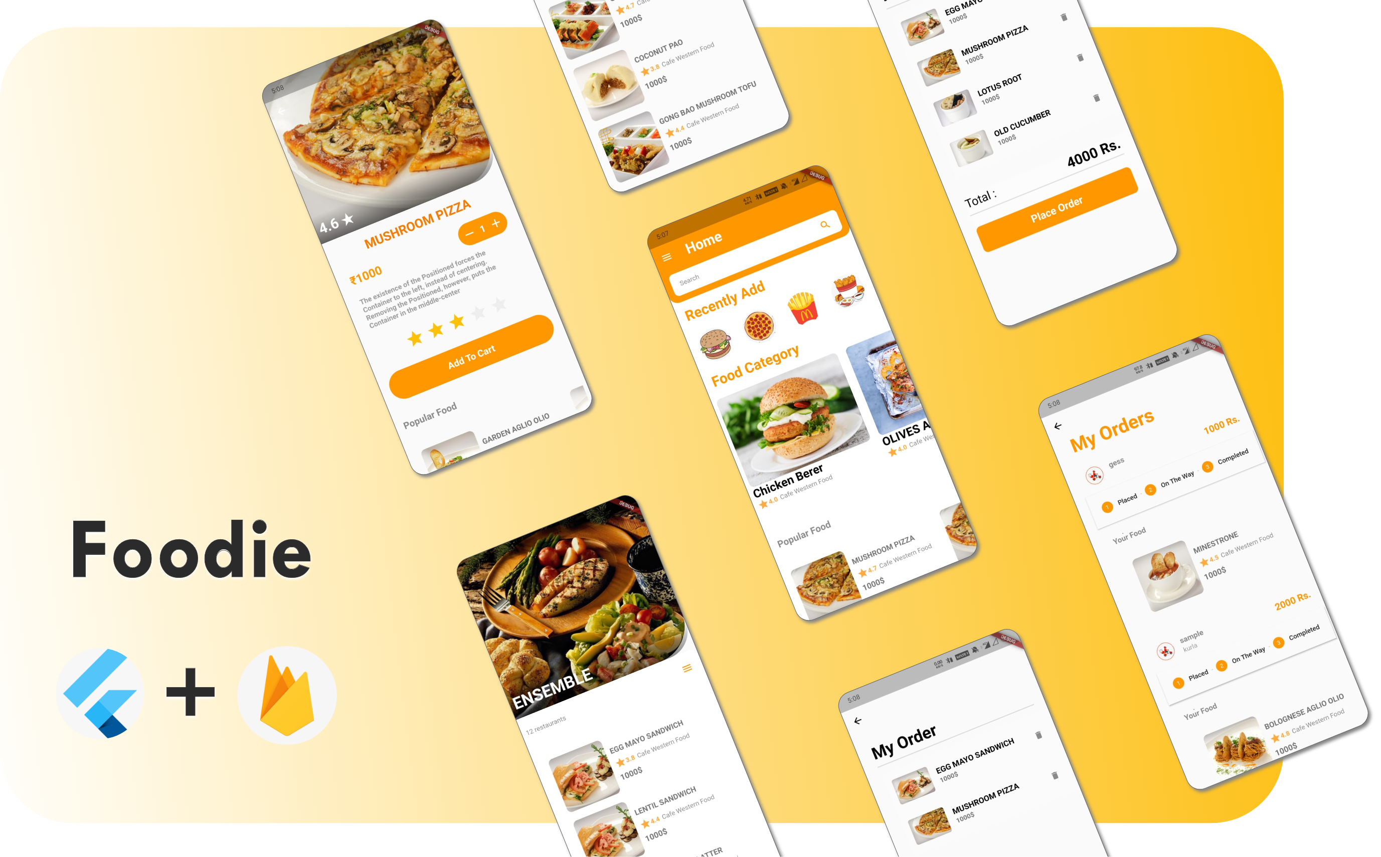 A food ordering and delivery application built with flutter