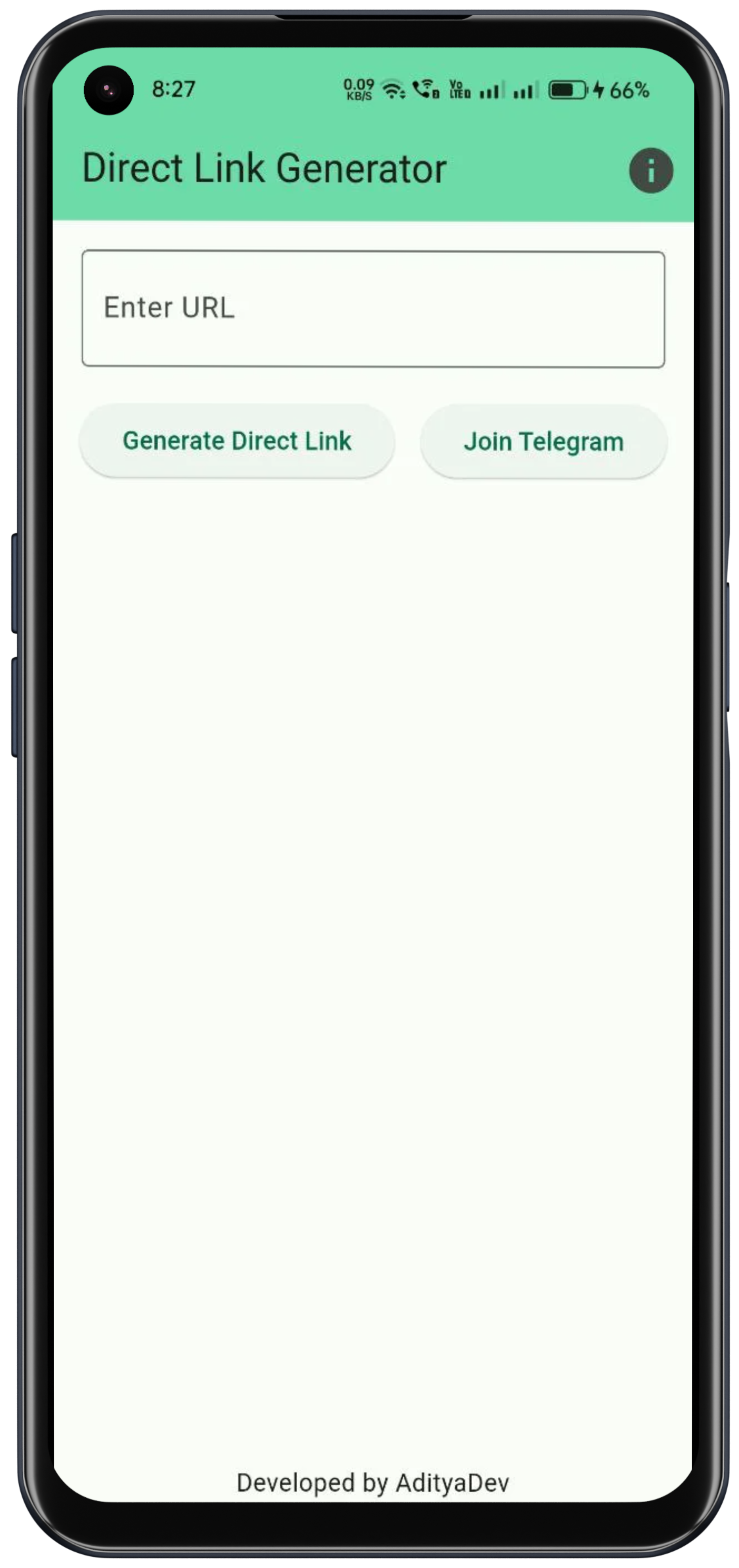 DirectGen - A flutter app designed to extract direct links from various URLs