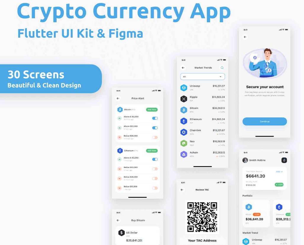 22 Best Flutter Crypto App Templates and UI Kits