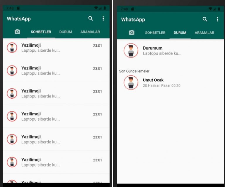 WhatsApp UI Clone with flutter