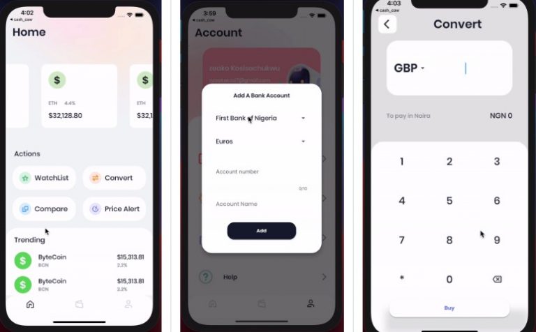 A demo flutter mobile app for a Bureau De Change