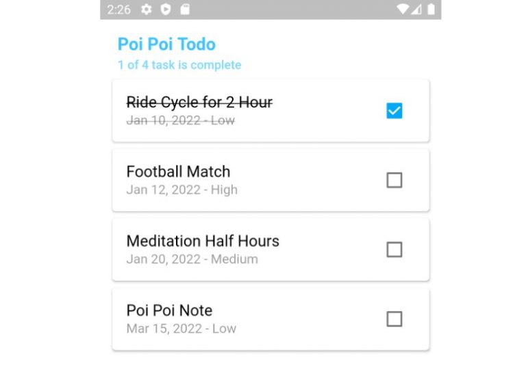 A Task Management App where you can create task & maintain your daily life easily