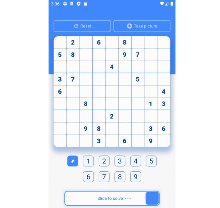 A simple Flutter application to get the solution to Sudoku puzzles