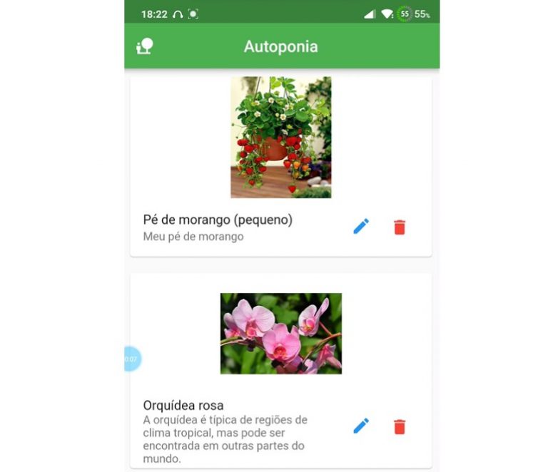 A flutter app with CRUD of plants and sprinkler, synchronized in real time via Firebase