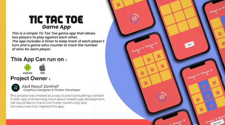 Tic Tac Toe Game App using Flutter