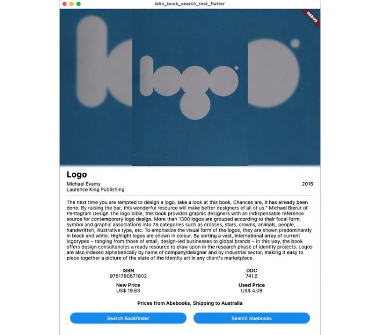 A Flutter Book Search App that allows users to search for book information