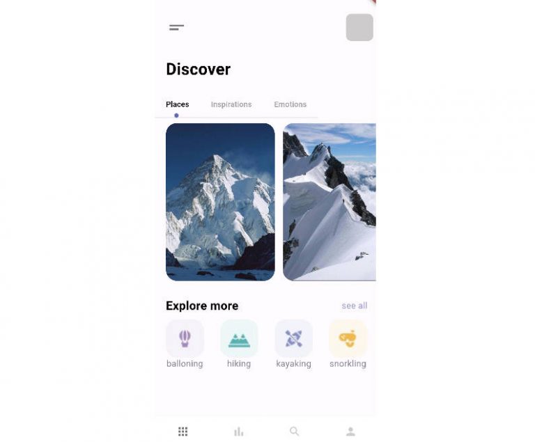 An traveling app which will suggest you vacation spots with price and review